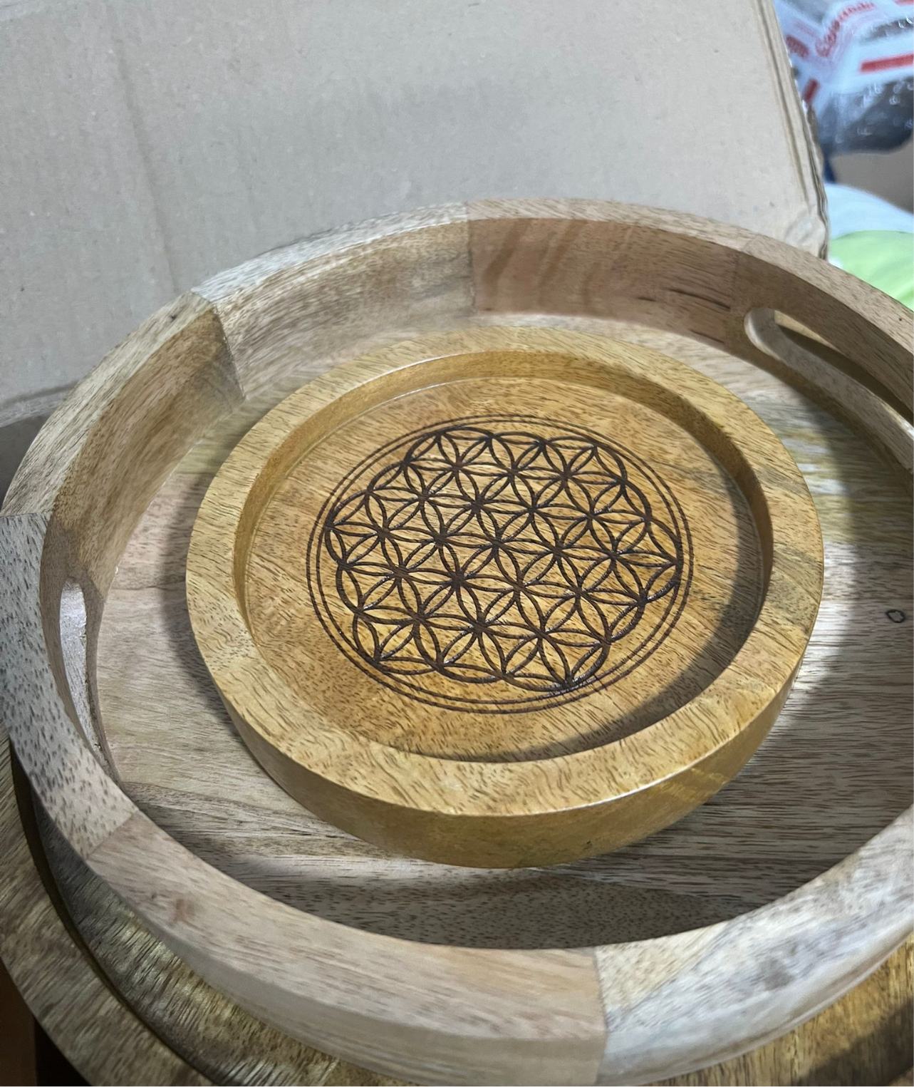 Bandeja de Consagración 15 cm – Flor de la Vida