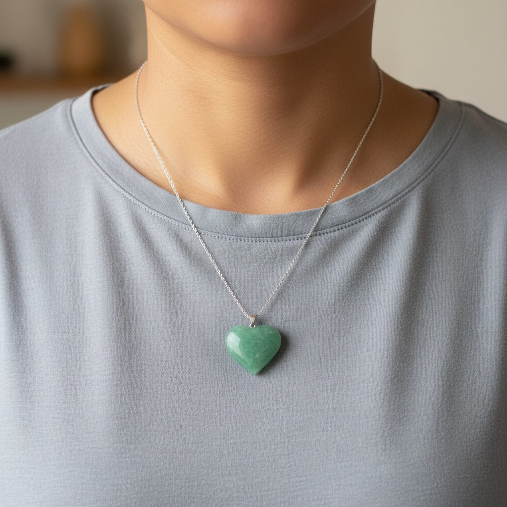 💚 Colgante Corazón de Aventurina 💚