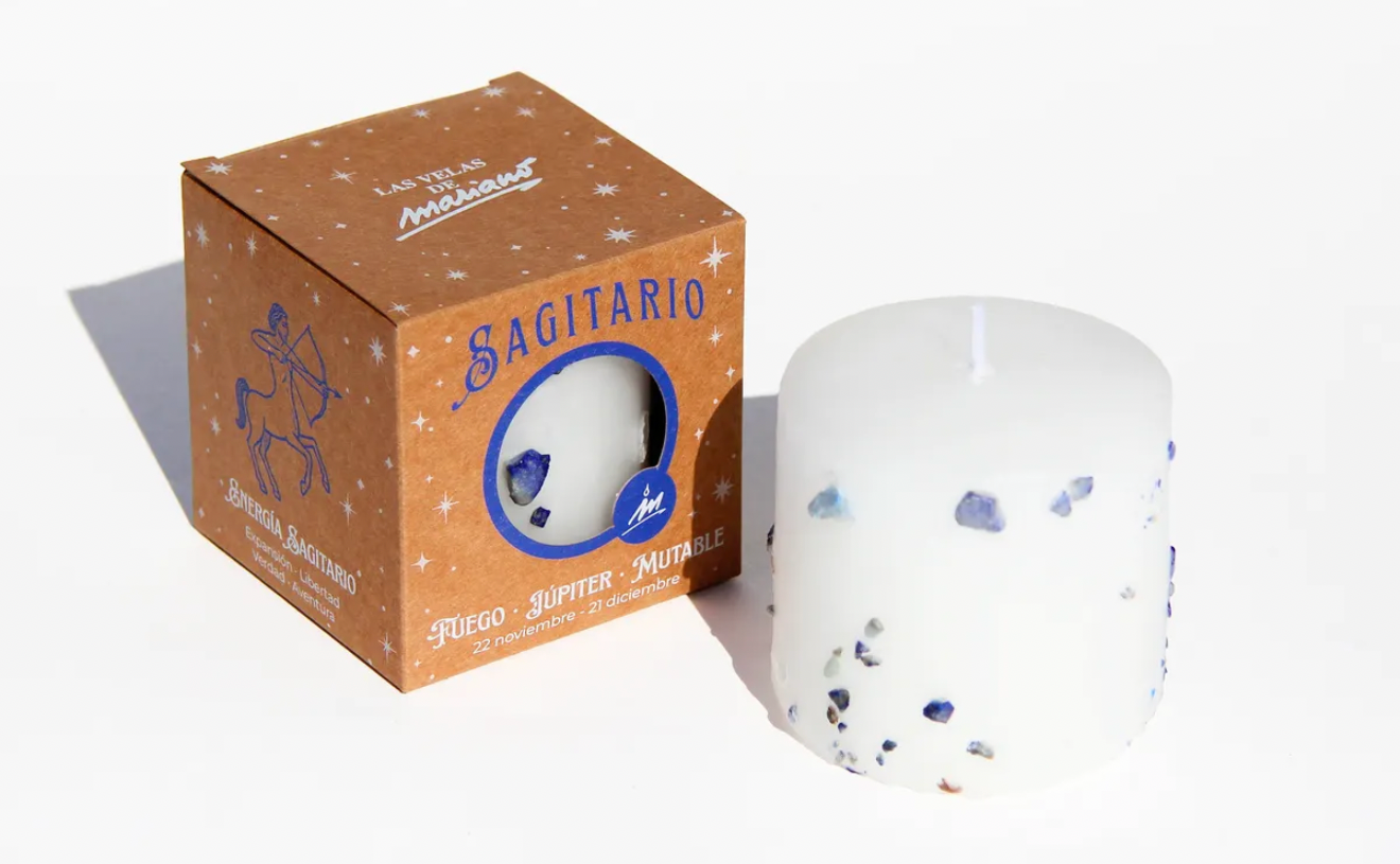 Vela Zodiaco Sagitario ♐ – Expansión, Sabiduría y Optimismo