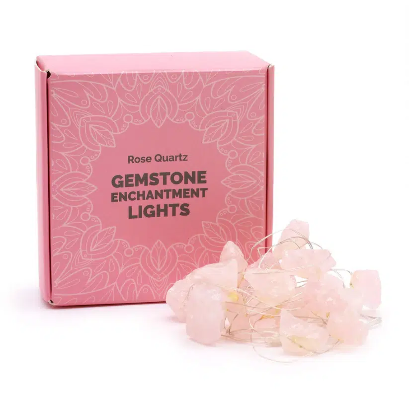 Luces Encantadas con Piedras Preciosas - Cuarzo Rosa (USB)