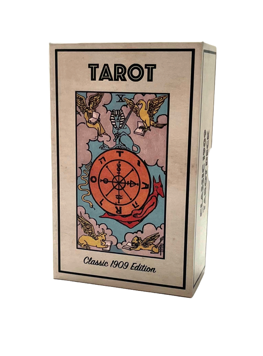 Baraja y guía del tarot clásico de 1909 | Fabricado en EE. UU.