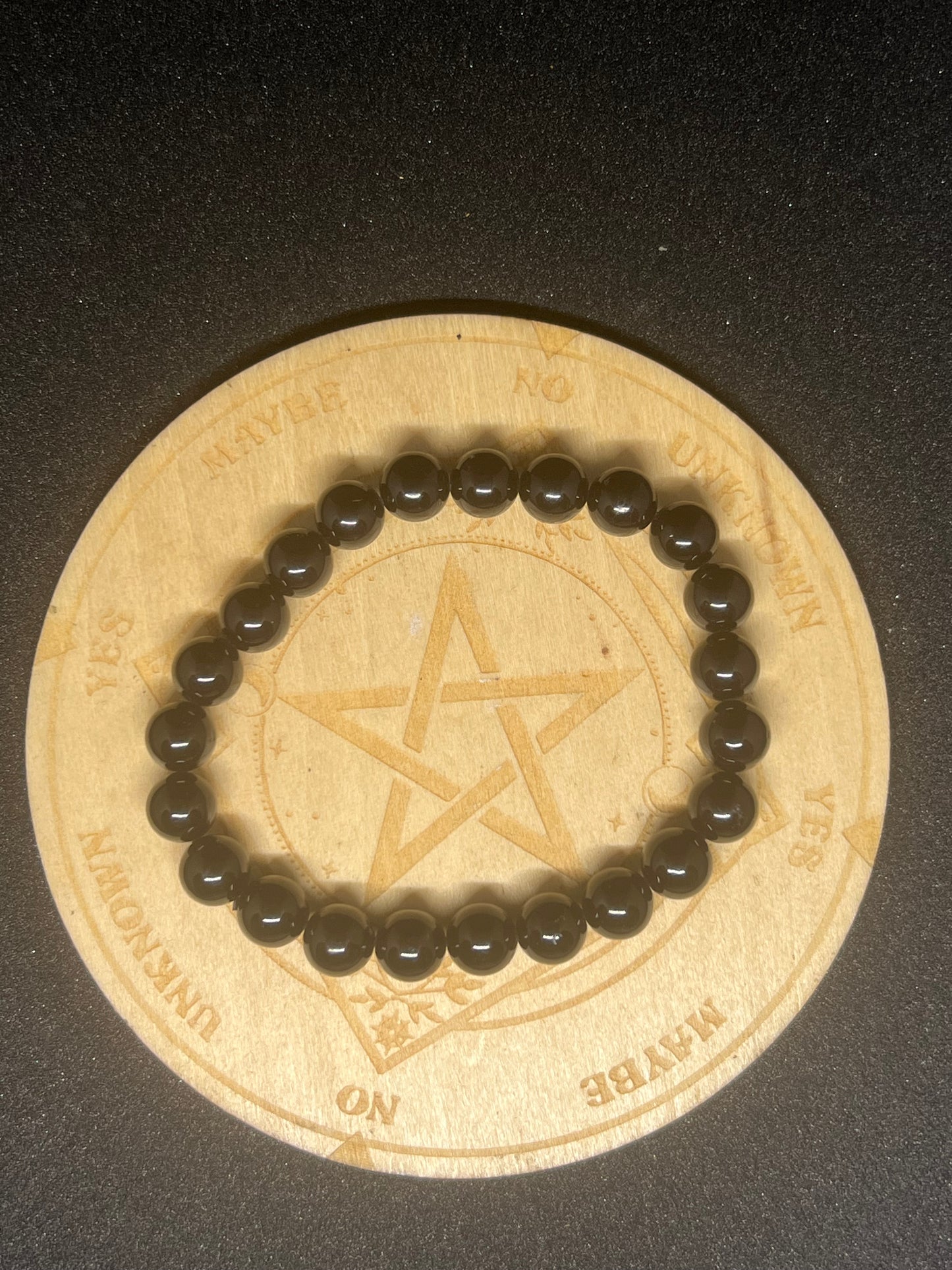 Pulsera Turmalina Negra 8mm