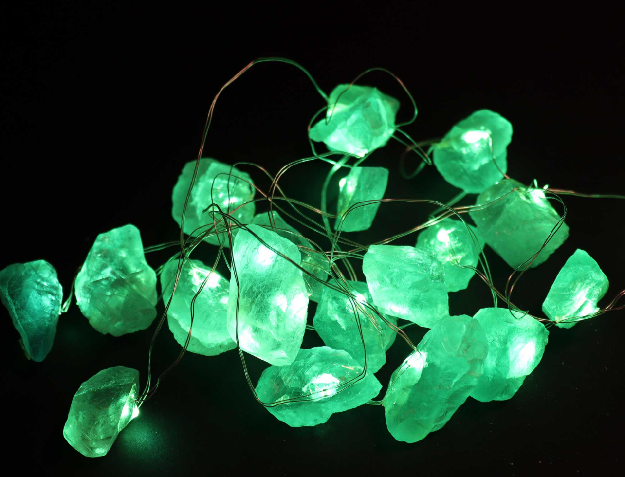 Luces Encantadas con Piedras Preciosas - Jade de Cristal (USB)