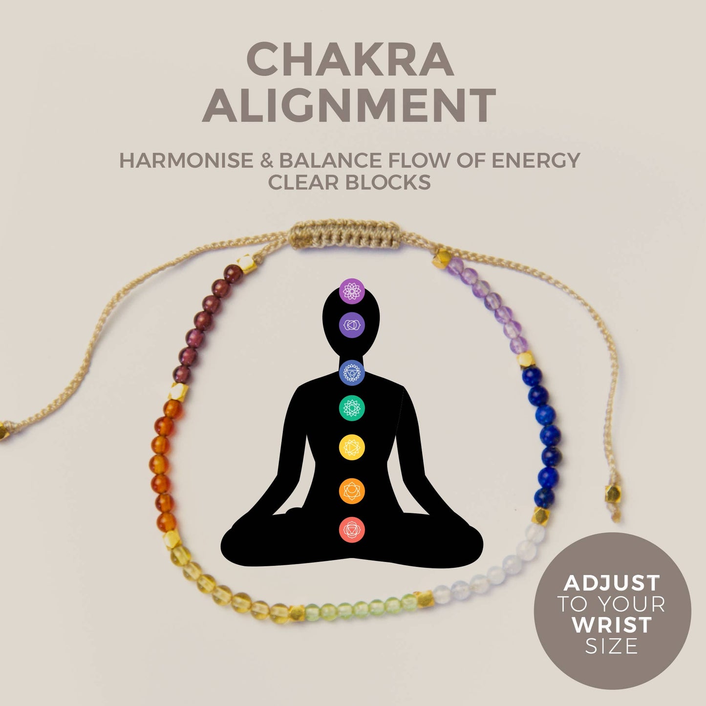 BALIPURA – PULSERA DE CRISTALES DE 7 CHAKRAS | ALINEACIÓN Y EQUILIBRIO ENERGÉTICO