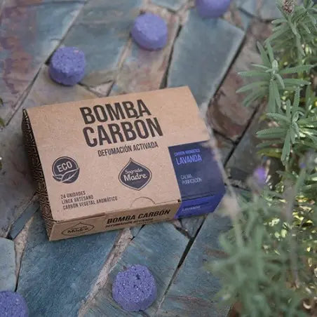 Bomba Carbón Defumación Activada Lavanda (x24)