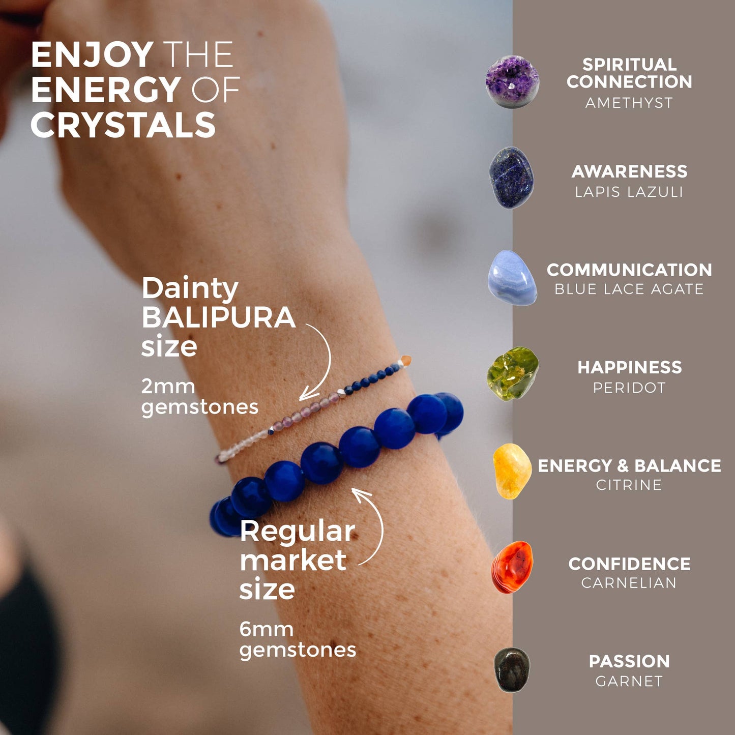 BALIPURA – PULSERA DE CRISTALES DE 7 CHAKRAS | ALINEACIÓN Y EQUILIBRIO ENERGÉTICO