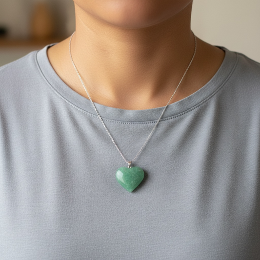 💚 Colgante Corazón Aventurina