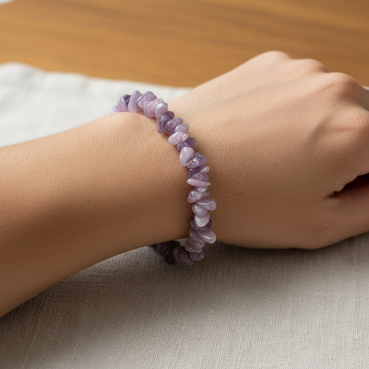 💜 Pulsera de Lepidolita · Calma Interior