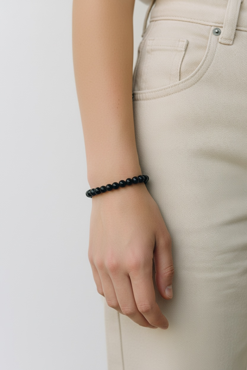 📿 Pulsera de Turmalina Negra 8mm 📿
