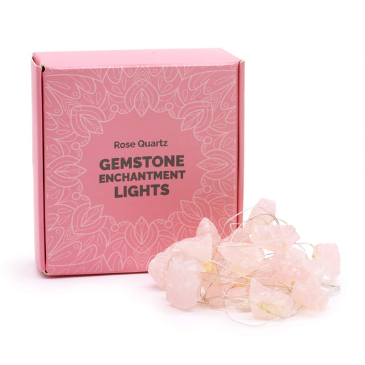 Luces Encantadas con Piedras Preciosas - Cuarzo Rosa (USB)