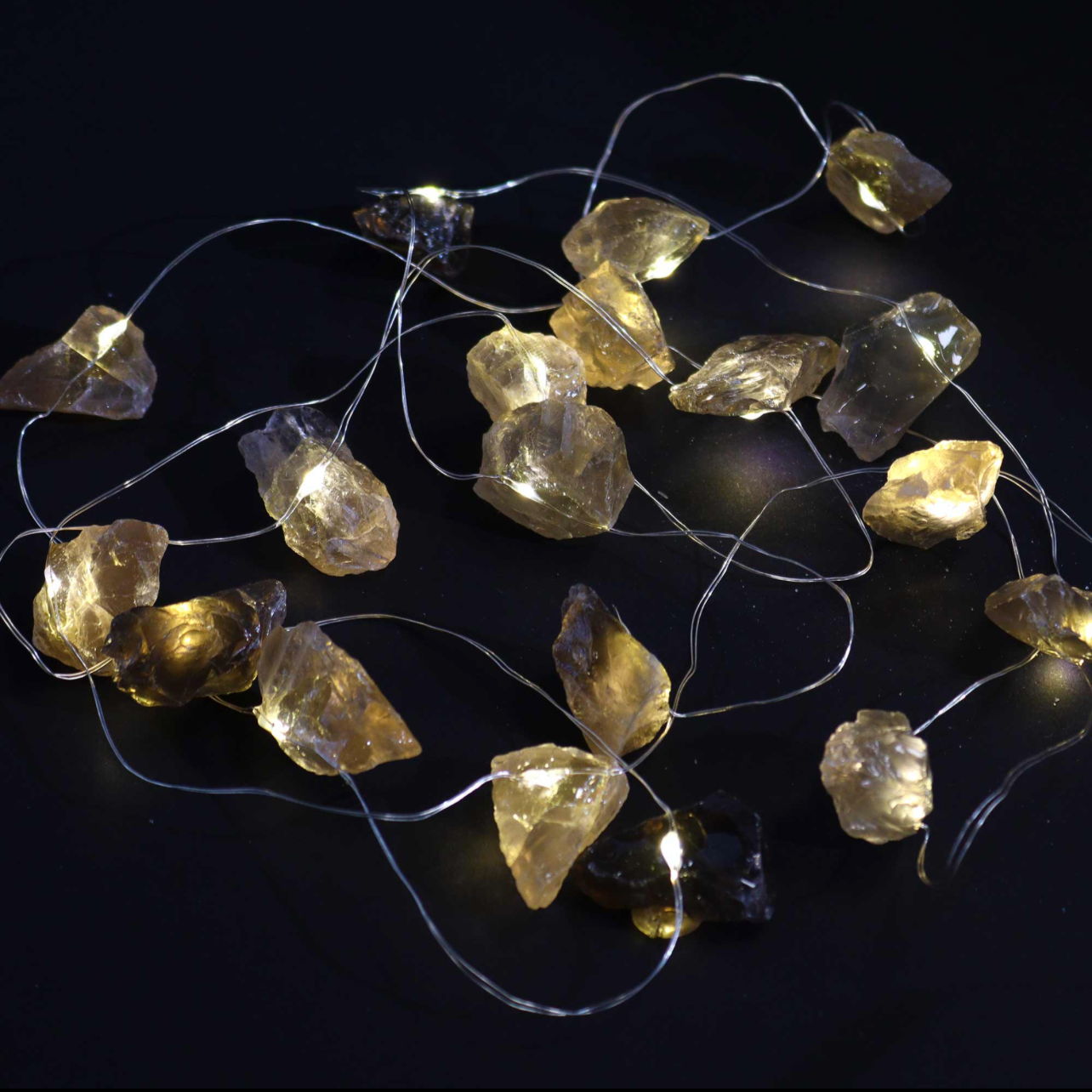 Luces Encantadas con Piedras Preciosas - Citrino Ahumado (USB)