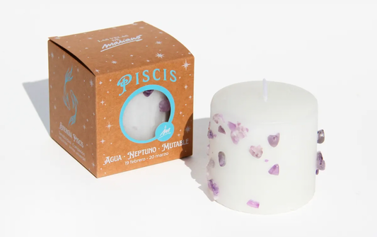 Vela Zodiaco Piscis ♓ – Sensibilidad, Paz y Conexión Espiritual