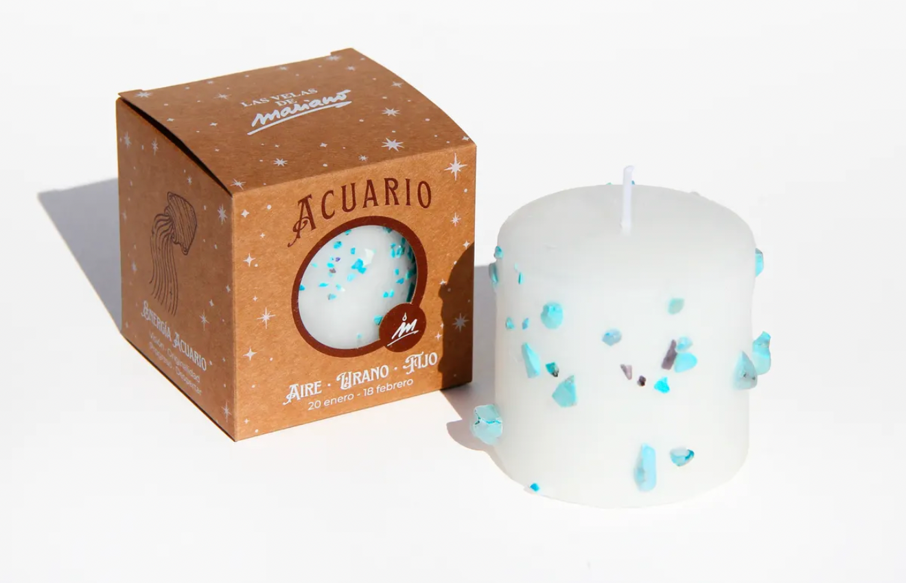 Vela Zodiaco Acuario ♒ – Visión, Libertad y Creatividad