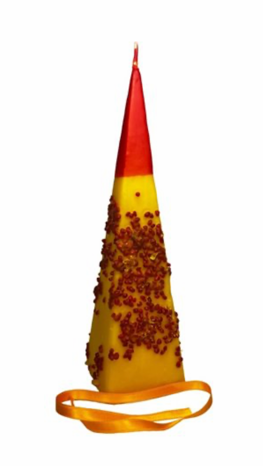 Vela piramidal rayo de fuerza 🔥⚡ – impulso, poder y determinación