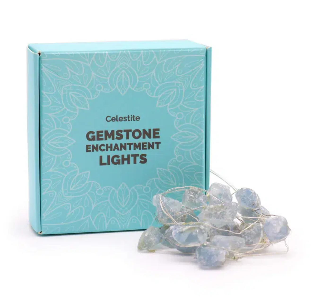 Luces Encantadas con Piedras Preciosas - Celestita (USB)