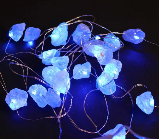 Luces Encantadas con Piedras Preciosas - Celestita (USB)