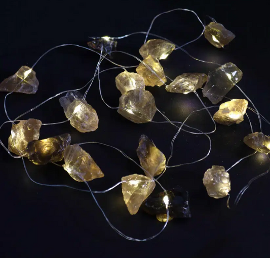 Luces Encantadas con Piedras Preciosas - Citrino Ahumado (USB)