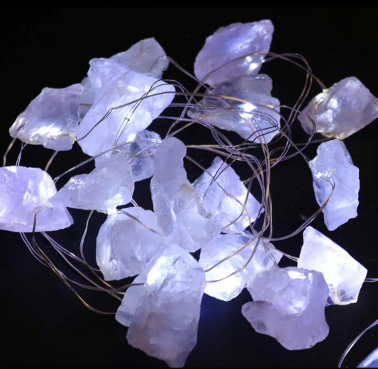 Luces Encantadas con Piedras Preciosas - Cuarzo de Roca (USB)