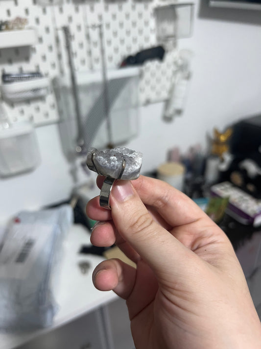 Anillo Ajustable Drusa Amatista