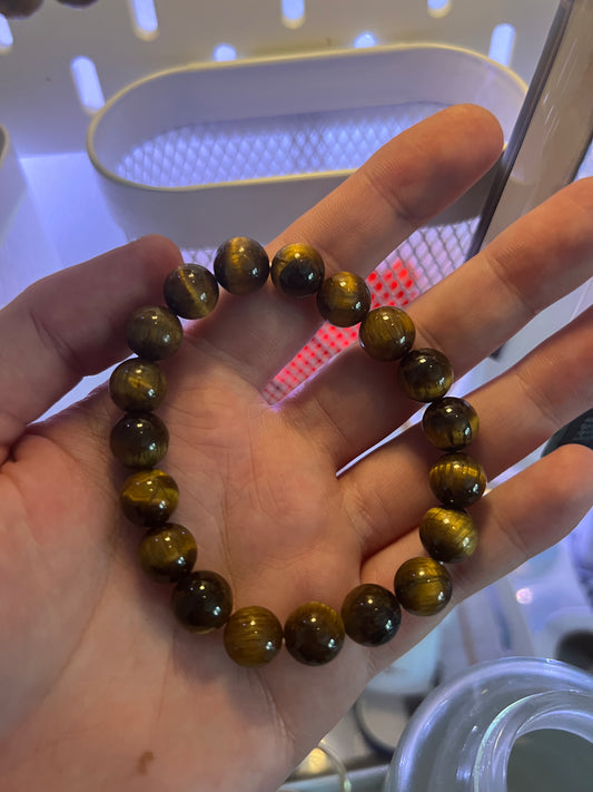 Pulsera de Ojo de Tigre 10mm 🌟🐅