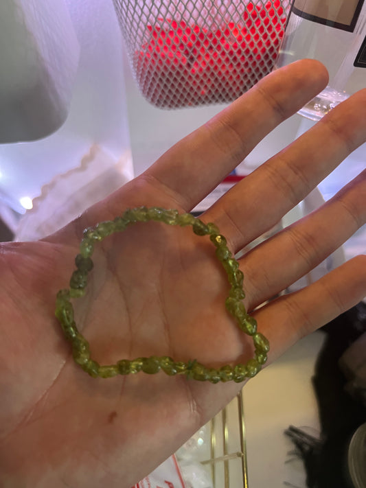 Pulsera de Peridoto en Rodado 🌿✨