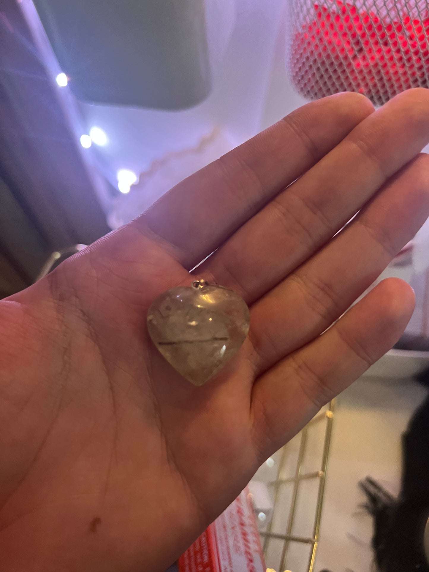 Colgante Corazón de Cuarzo Turmalinado 💖✨