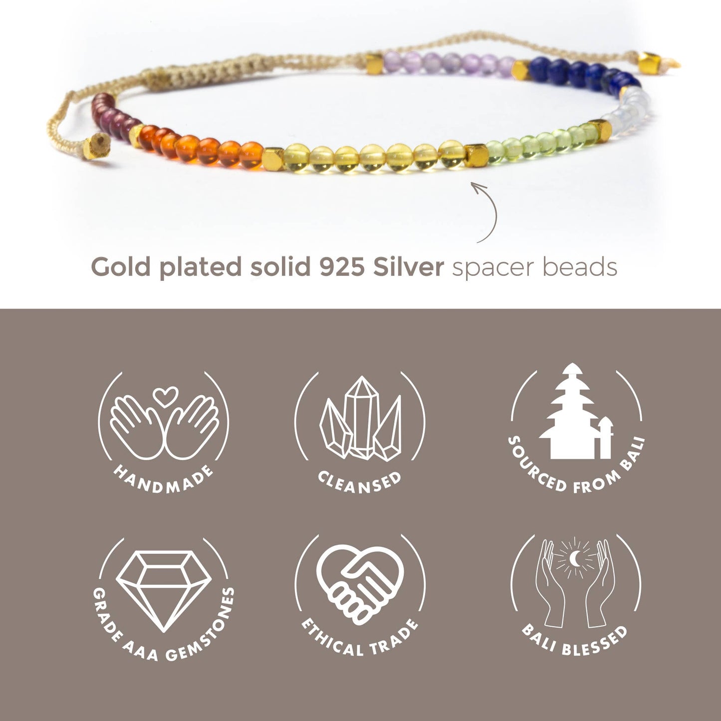 BALIPURA – PULSERA DE CRISTALES DE 7 CHAKRAS | ALINEACIÓN Y EQUILIBRIO ENERGÉTICO